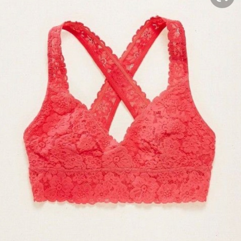 Pink aerie cross-back bralette